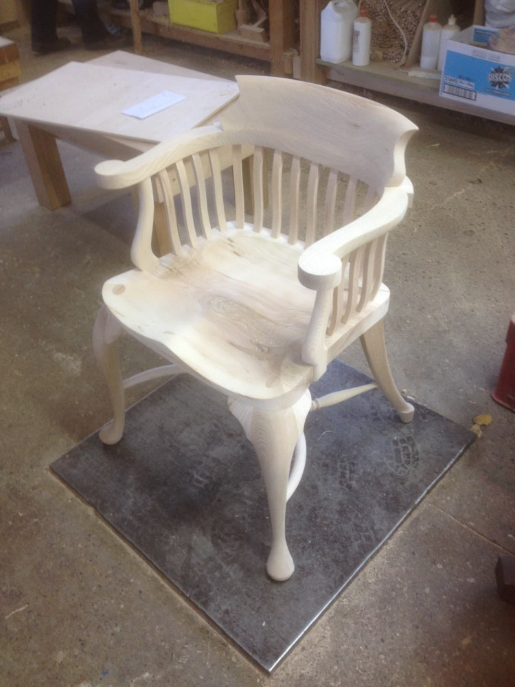 The Hendrix chair under construction