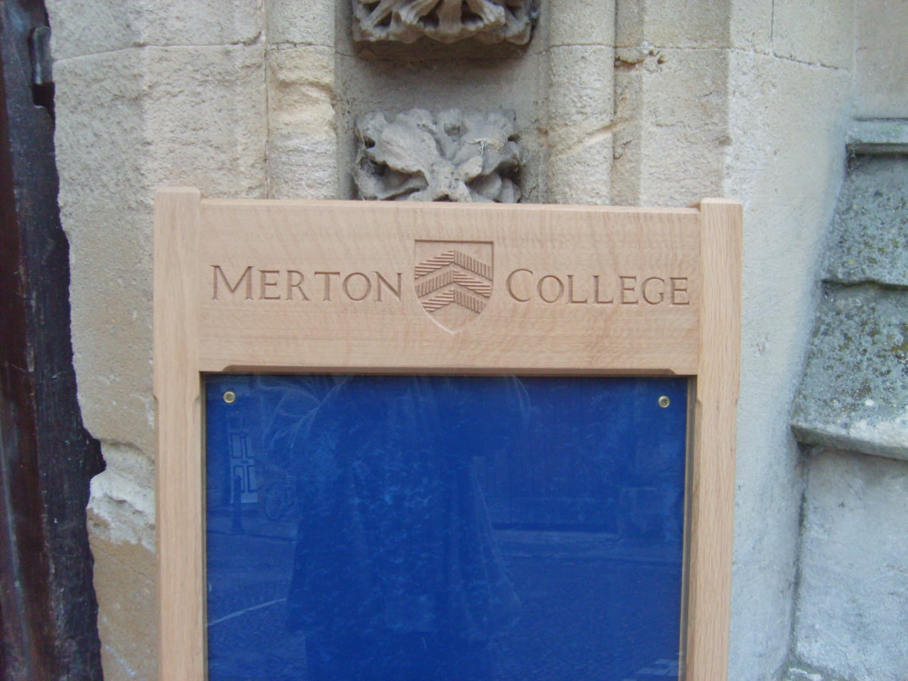 Noticeboards for Merton Collage Oxford